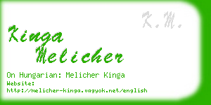 kinga melicher business card